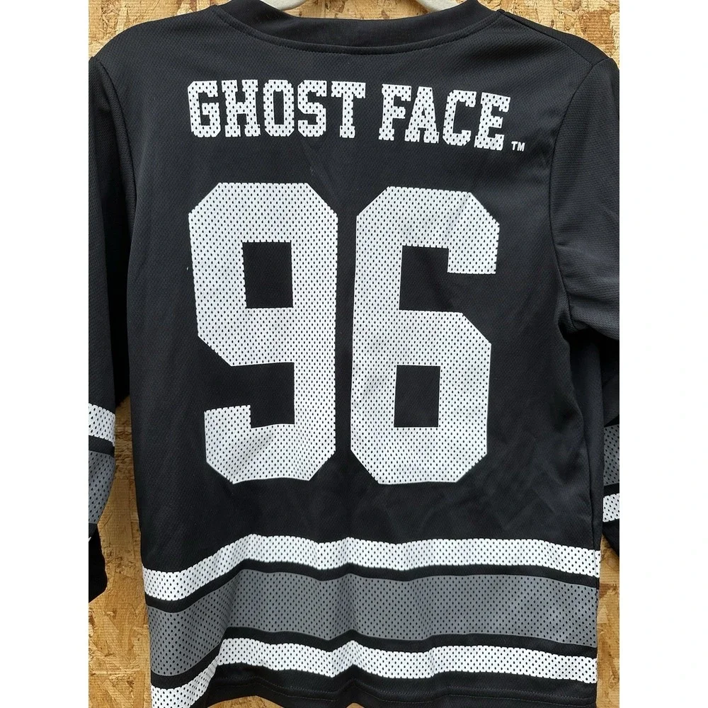 M Kids Ghost face‎ 96 Black White Gray Long Sleeve The Icon Of Halloween Jersey